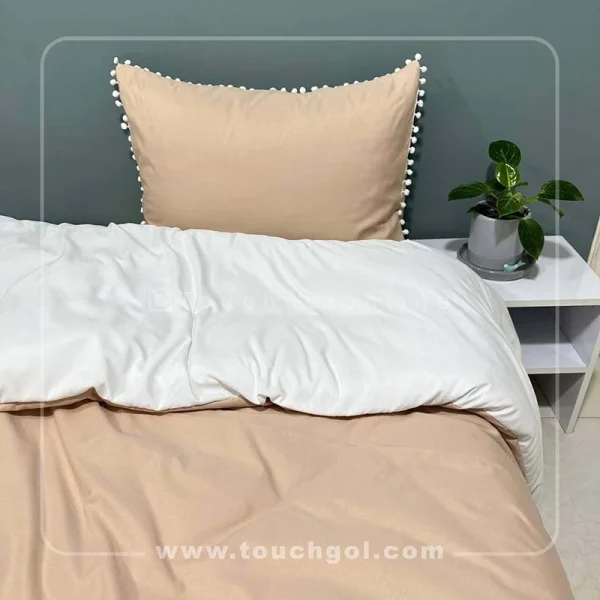 روتختی کرمی تیره و سفید یراق توپی
